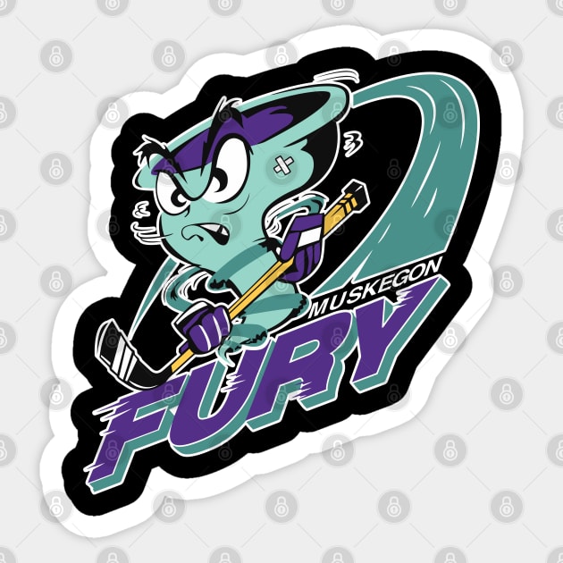 Fury Hockey Sticker by Mutha_Puckin_Logos